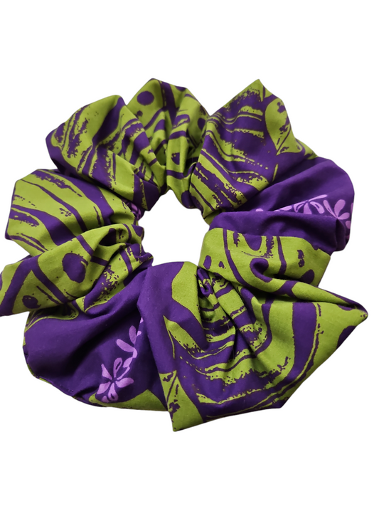 Green & Purple Hawaiian Print-L