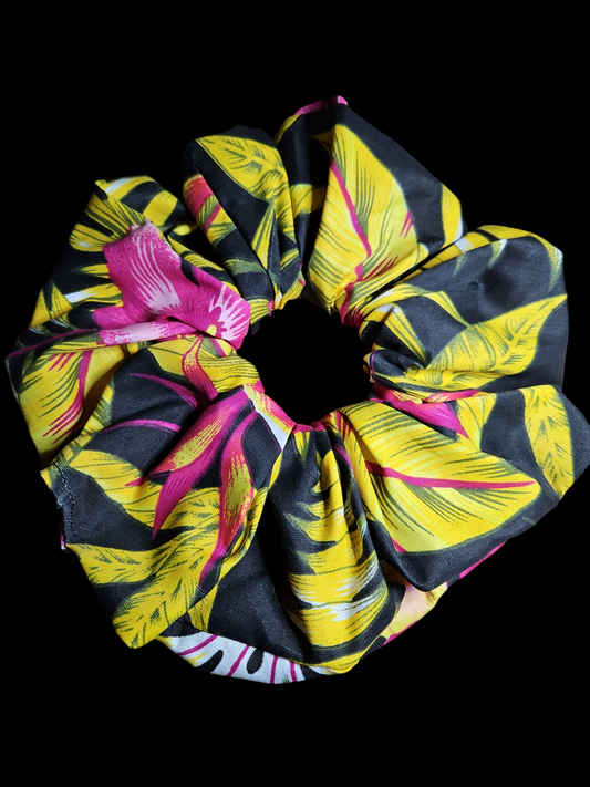 Yellow/Pink Hawaiian Print-L